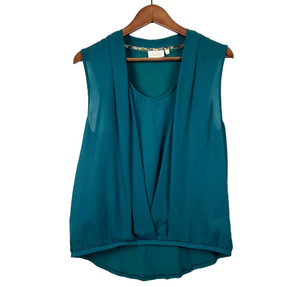 Deletta Draped V Blouse Sleeveless - 8